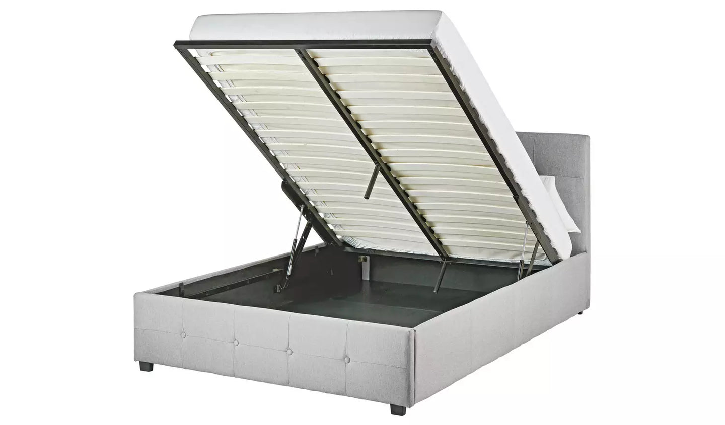 Eros Kingsize End Opening Ottoman Bed Frame- Grey